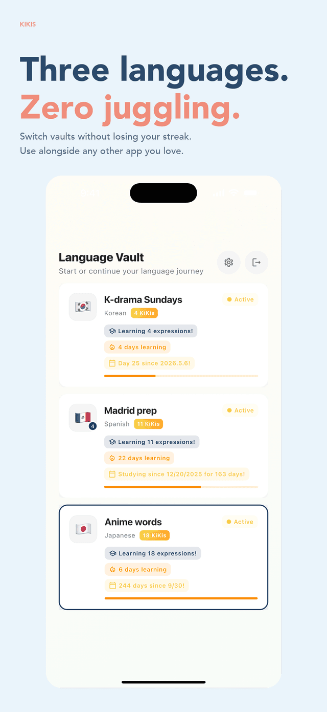 Multiple languages